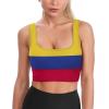 Colombia Flag Yoga Vest for Womens Summer Autumn Winter Creativity Top S view 1
