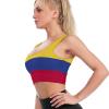 Colombia Flag Yoga Vest for Womens Summer Autumn Winter Creativity Top S view 3