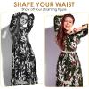 AOZUO Pearl Elastic Chain Belt, Pearl Stretchy Waist Belt Gold Leaf Waistband for Women Girl Dress Skirt Jeans view 4
