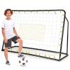 Goplus 6FT x4FT Soccer Net, 2 in 1 Soccer Rebounder Soccer Goal w/Shooting Auxiliary Area, 5 Adjustable Angles, Kids Youth Teens Soccer Practice Training Equipment for Backyard (Black) view 1