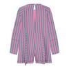 Rompers for Women 2024 Striped Print Jumpsuit V Neck Wide Leg Romper Shorts Cute Flowy Jumpsuits with Pockets view 4