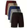 mcgotasy Men's Letter Print Drawstring Waist Shorts, 2025 Summer New Men's Casual Sports Shorts Breathable Quick Dry Black view 2