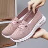 NineFit Basics slip on sneakers women orthopedic shoes for women Women's Knitted Mesh Slip On Loafers Lightweight Breathable Orthopedic Soft Sole Flat Sneakers Casual Non-Slip Driving Walking Shoes, 00-pink view 3