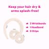 Drip Eraser by The Original Makeup Eraser, Absorbent Headband, 2 Wristbands, 1 PRO Cloth to Collect Water During Face Washing, 4 Piece Bridal Spa Set, One Size Fits Most, Wedding White view 2
