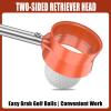 SisterAling 9ft/12ft Water Telescopic Golf Ball Retriever,Classic and Durable Stainless Steel Pick-Up Upper Grabber Tool,The Best Accessory Gift for Men and Women Golfers.(Orange, 9Ft) view 2