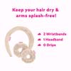 MakeUp Eraser Drip Eraser by The Original, Absorbent Headband and Wristbands Collect Water During Face Washing, 3 Piece Spa Set, One Size Fits Most, Sweet Cream view 2