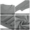 Gray Sweaters for Women Classic Basic Long Sleeve Textured Fall Pullover V Neck Blouses Cute Tops Crotched Trending Teacher Outfits Ladies Apparel Lightweight Grey S view 4