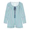 Rompers for Women 2024 Striped Print Jumpsuit V Neck Wide Leg Romper Shorts Cute Flowy Jumpsuits with Pockets view 2