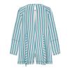 Rompers for Women 2024 Striped Print Jumpsuit V Neck Wide Leg Romper Shorts Cute Flowy Jumpsuits with Pockets view 3