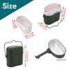 Military Mess Tin, Aluminium 180 Temperature Resistant Military Lunch Box Cookware Mess Kit Pots Pans Set for Outdoor Camping Hiking Picnic BBQ view 2