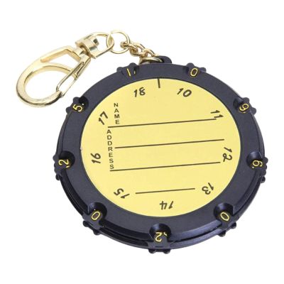 rockible Golf Score Counter Golf Score Stroke Counter Golf Accessories Handy Golf Scorer Handheld Golf Score Keeper Round Scoring Tag, Gold