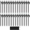 32Pcs Tent Stakes, 8in Heavy Duty Tent Stakes with Storage Pouch, Forged Steel Tent Sakes Metal, Metal Stakes for Tent Used on Grassland, Snowfield, Dessert(32Pcs, 8in, Diameter 3/8") view 1