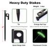 32Pcs Tent Stakes, 8in Heavy Duty Tent Stakes with Storage Pouch, Forged Steel Tent Sakes Metal, Metal Stakes for Tent Used on Grassland, Snowfield, Dessert(32Pcs, 8in, Diameter 3/8") view 4