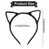 Broeify Cat Ears Headband Halloween Cosplay Accessories for Women Girls, Plastic Catwomen Headwear Handmade Cute Fancy Costume Hair Hoop (Black, One Size) view 2