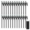 24Pcs Tent Stakes, 8in Heavy Duty Tent Stakes with Storage Pouch, Forged Steel Tent Sakes Metal, Metal Stakes for Tent Used on Grassland, Snowfield, Dessert(24Pcs, 8in, Diameter 1/4") view 1