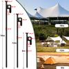 24Pcs Tent Stakes, 8in Heavy Duty Tent Stakes with Storage Pouch, Forged Steel Tent Sakes Metal, Metal Stakes for Tent Used on Grassland, Snowfield, Dessert(24Pcs, 8in, Diameter 1/4") view 2