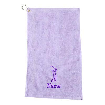 101 BEACH Personalized Men's Golf Bag Towel with Embroidered Name (Lavender - Embroidered Name Man)