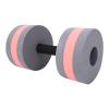 equlup Floating Dumbbell, Roundness Foam Water Floating Dumbbell Fitness Equipment Pool Foam Barbell Swim Bar with Padded Grip for Learning to Swim Swim Lessons (Gray and red) view 1