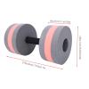 equlup Floating Dumbbell, Roundness Foam Water Floating Dumbbell Fitness Equipment Pool Foam Barbell Swim Bar with Padded Grip for Learning to Swim Swim Lessons (Gray and red) view 2