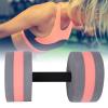 equlup Floating Dumbbell, Roundness Foam Water Floating Dumbbell Fitness Equipment Pool Foam Barbell Swim Bar with Padded Grip for Learning to Swim Swim Lessons (Gray and red) view 3