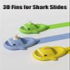 Jfxgjuv Ice Cream Shark Slides, Shark Slides with 3D Funny Fins, Unisex Cloudy Shark Slippers, Eva Open Toe Shower Pool Beach Slippers Sandals Shoes (Panda Black,5.5-6 Women/4-4.5 Men) view 2