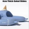 Jfxgjuv Ice Cream Shark Slides, Shark Slides with 3D Funny Fins, Unisex Cloudy Shark Slippers, Eva Open Toe Shower Pool Beach Slippers Sandals Shoes (Panda Black,5.5-6 Women/4-4.5 Men) view 3