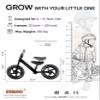 KRIDDO Toddler Balance Bike 2 Year Old, Age 24 Months to 5 Years Old, 12 Inch Push Bicycle with Customize Plate (3 Sets of Stickers Included), Steady Balancing, Gift Bike for 2-3 Boys Girls, Night view 3