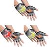 YOGOTEU Silicone Road Riding Gloves Anti-Sweat Half Finger Camping Hiking Gloves Gym Fitness Gloves Sports Gloves, Yellow view 3