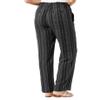 Briggs Ladies' Comfort Stretch Waistband Linen Blend Pants (US, Alpha, Medium, Regular, Regular, Black Stripe) view 3