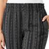 Briggs Ladies' Comfort Stretch Waistband Linen Blend Pants (US, Alpha, Medium, Regular, Regular, Black Stripe) view 4