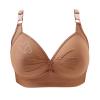 Bras for Women No Underwire Adjustable Push Up Bras Full Coverage Support Bralette Plus Size Everyday Bra Khaki view 1