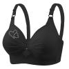 Bras for Women No Underwire Adjustable Push Up Bras Full Coverage Support Bralette Plus Size Everyday Bra Black view 3