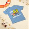 Tstars Spongebob and Gary Big Brother Funny Youth Kids T-Shirt Medium California Blue view 4