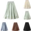 KrrNFYSG Casual Long Skirt A Line Skirt Mid-Length Vintage Maxi Skirts for Women Chiffon High Waisted Skirt Fashion Solid Skirt view 3