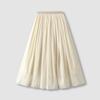 KrrNFYSG Casual Long Skirt A Line Skirt Mid-Length Vintage Maxi Skirts for Women Chiffon High Waisted Skirt Fashion Solid Skirt view 4