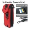 Albanian Flag Women'S Lightweight Compact Leather Crossbody Bag Cell Phone Bag Travel Bag Shoulder Bag Wallet view 2