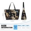NOUZU Skull Rock Roll Skeleton Bone Print Beach Bag, Extra Large Totes For Beach Travel, Functional Fashion Beach Bag For Women view 4