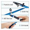 GLigeT Fishing Poles Portable 1.8m Telescopic Fishing Rod 5.5:1 Gear Ratio Fishing Reel Set with Fishing Line Fishing Gear Rod Caa De Pescar(Blue) view 3
