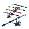 GLigeT Fishing Poles Portable 1.8m Telescopic Fishing Rod 5.5:1 Gear Ratio Fishing Reel Set with Fishing Line Fishing Gear Rod Caa De Pescar(Blue) view 4