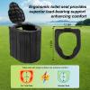 Camping Toilet Kit with Pop Up Privacy Tent, X Large Portable Folding Toilet Potty for Adults, Outdoor Camp Shower Tents,Changing Room with Carry Bag (Green) view 2
