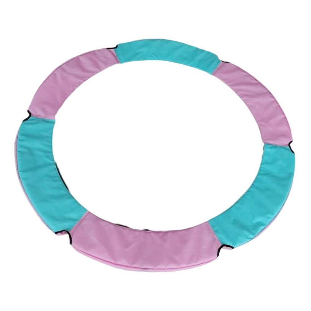 SUOGROLI Trampoline Spring Cover with 6 Holes for Pole, Jumping Bed Cover Trampoline Spring Pad Trampoline Accessory Oxford Cloth,150cm,Pink+Green