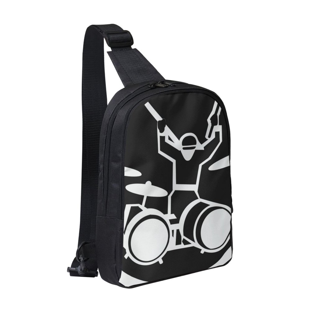 HJBNW Sling Backpack Crossbody Sling Bag for Men Women Cross Chest Bag Drummer Shoulder Bag Travel Hiking Daypack