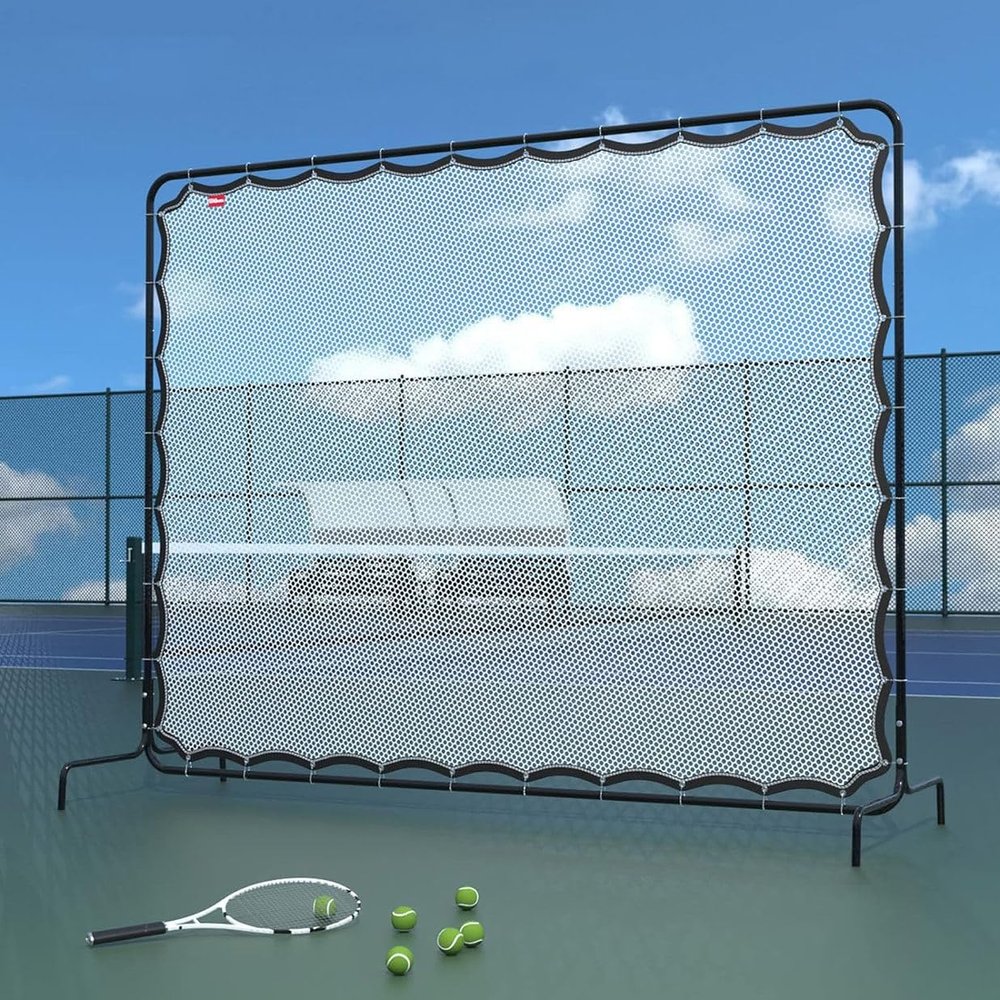 Tennis Practice Rebounder Net 9.5 x 7FT Tennis Net, Tennis Backboard Net for Tennis Racquet Sports Ball Pickleball, Tennis Training Equipment for Indoor and Outdoor