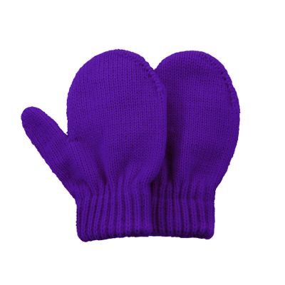 Toddler Mittens Thick Knit Kids Winter Gloves - Warm Magic Gloves Purple One Size (Fits 1-3 Years)