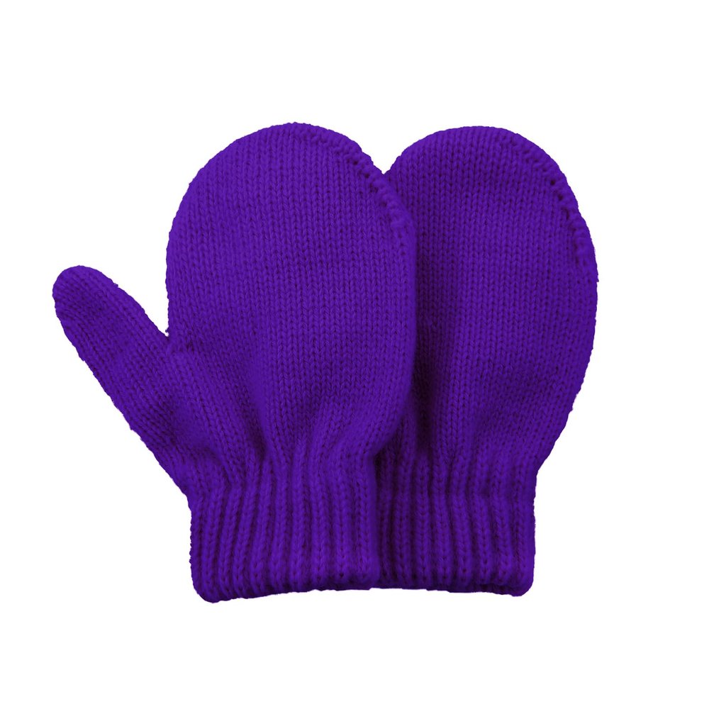 Toddler Mittens Thick Knit Kids Winter Gloves - Warm Magic Gloves Purple One Size (Fits 1-3 Years)
