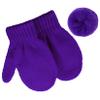 Toddler Mittens Thick Knit Kids Winter Gloves - Warm Magic Gloves Purple One Size (Fits 1-3 Years) view 2