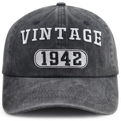 84th Birthday Gifts for Men Women, Funny Vintage 1942 Hat, 84 Year Party Decorations Baseball Cap, Retirement Gifts for Dad Mom Grandpa Grandma