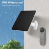10W Solar Panel for Video Doorbell, IP66 Solar Panel Charger for Nest/Doorbell 2K Camera, Video Doorbell 2, Doorbell 3, Video Doorbell 3+, Doorbell 4 Plus view 2
