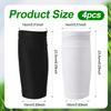 2 Pairs Soccer Shin Guard Covers, Shin Pads Socks Soft Breathable Soccer Sock Sleeves Shin Pads Holders Soccer Shin Guard Sleeves for Kids Teenagers Adults Beginners Youth (Black & White) view 2