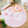ABREEZE Irregular Large Flower Meditation Mat Non Slip Round Pilates Yoga Mat Natural Rubber with Sueded Surface Exercise Mat view 2